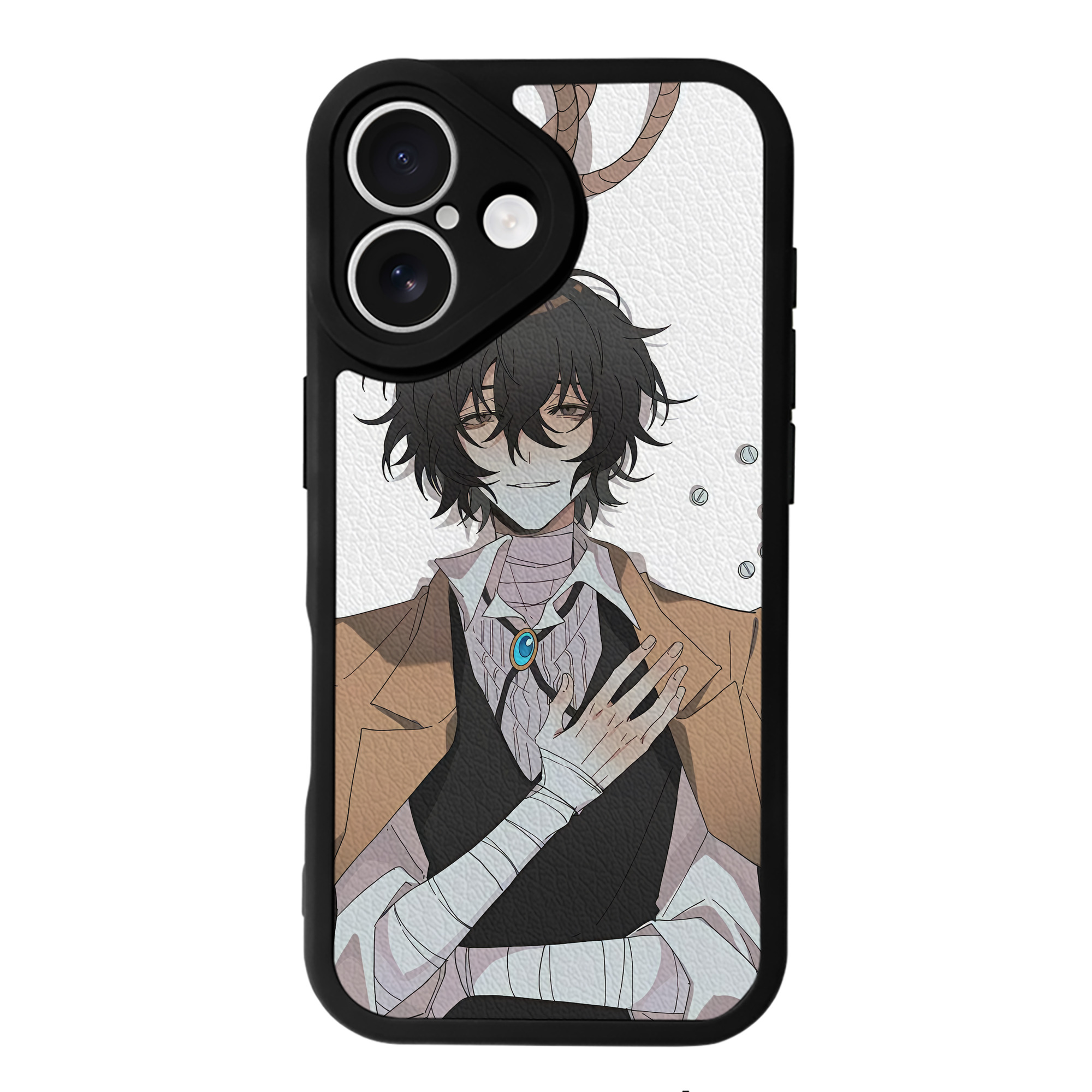 （画像用） 文豪ストレイドッグス Bungo Stray Dogs 【iPhone 16シリーズ対応】シリコンスマホケース（レザー調） 材質：シリコン